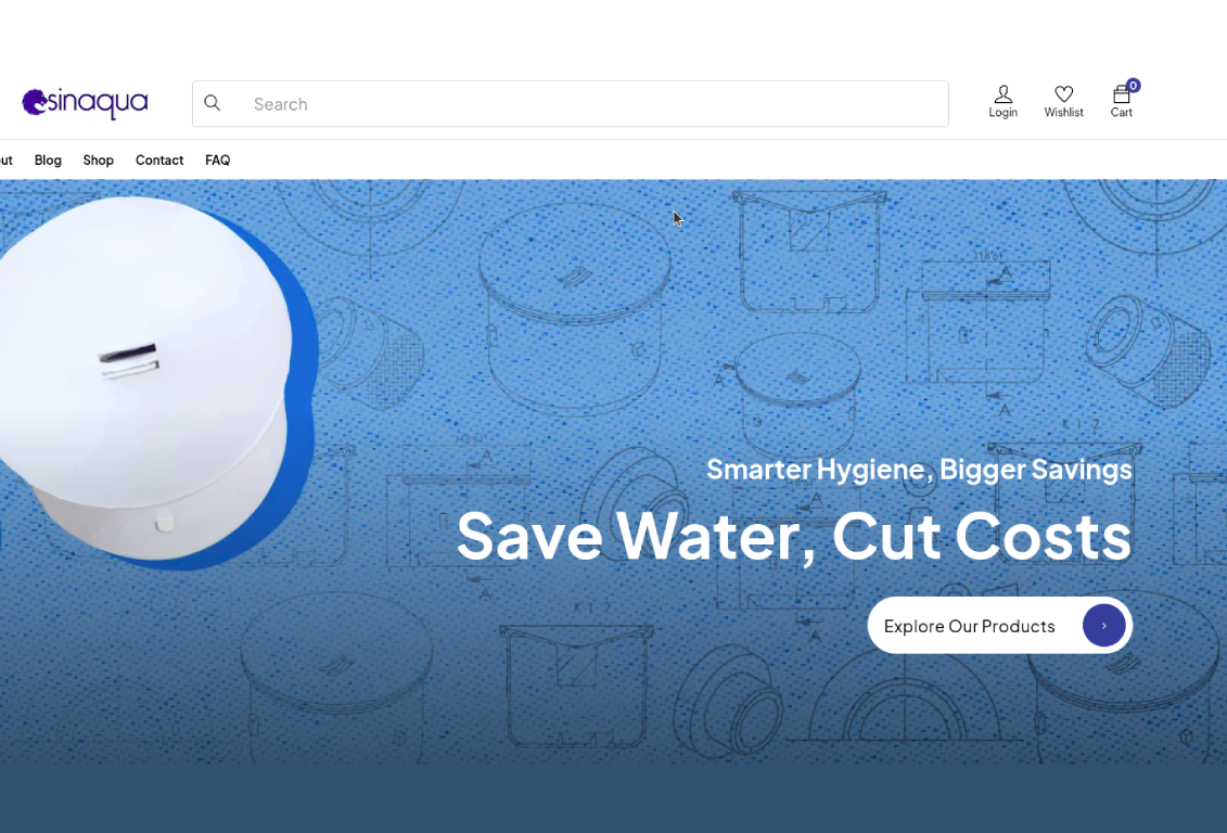 Ecommerce Development homepage screenshot